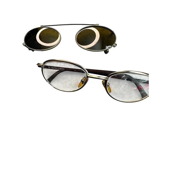 Dolce & Gabbana Elliott 48 Metal Eyeglasses with Sunglasses Clip-On Set & Case main image 8